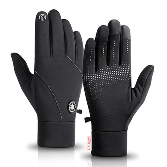 Winter Touchscreen Cycling Men Gloves Bicycle Warm Full Finger Gloves Waterproof Outdoor Skiing Hiking Motorcycle Riding Gloves