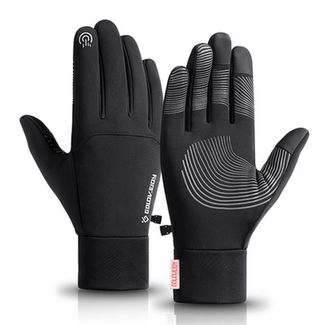 Winter Touchscreen Cycling Men Gloves Bicycle Warm Full Finger Gloves Waterproof Outdoor Skiing Hiking Motorcycle Riding Gloves