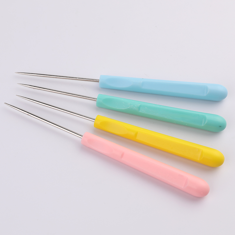 4 PCS Plastic Handle Sewing Awl For DIY Sewing Repairing Canvas Leather Sewing Awl Tools Punch Sewing Awl Kit Hand Stitching