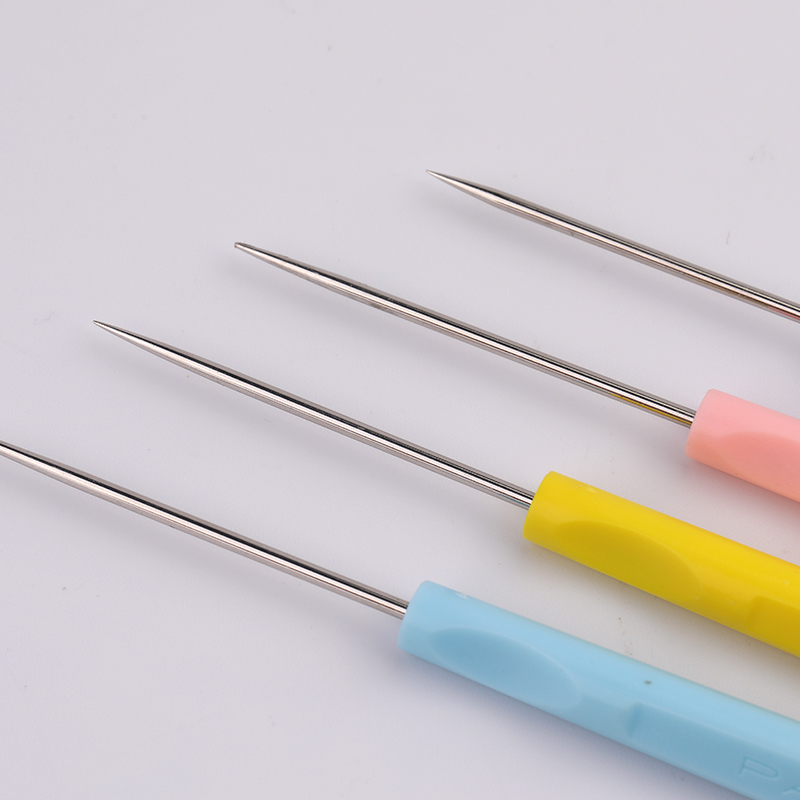 4 PCS Plastic Handle Sewing Awl For DIY Sewing Repairing Canvas Leather Sewing Awl Tools Punch Sewing Awl Kit Hand Stitching