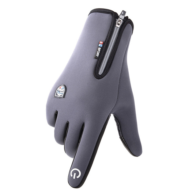 Warm Touch Screen Full Finger Gloves Men Winter Riding Waterproof Plush Gloves Women Outdoor Sports Riding Anti Slip Gloves