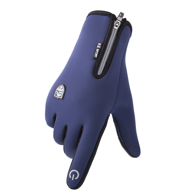 Warm Touch Screen Full Finger Gloves Men Winter Riding Waterproof Plush Gloves Women Outdoor Sports Riding Anti Slip Gloves