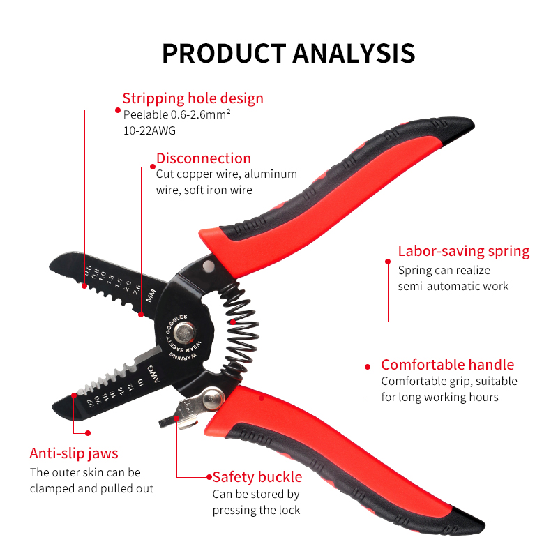 7 in 1 Pliers Hand Tool Wire Stripper Wire Cable Cutter