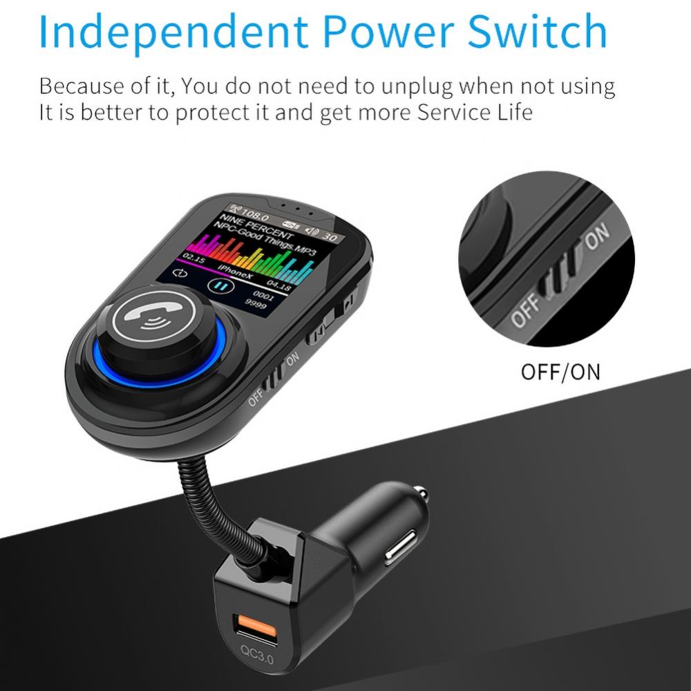 50% Hot Sell G45 Multicolor LED Display Built-in Microphone Music Player USB Charger Car Kit