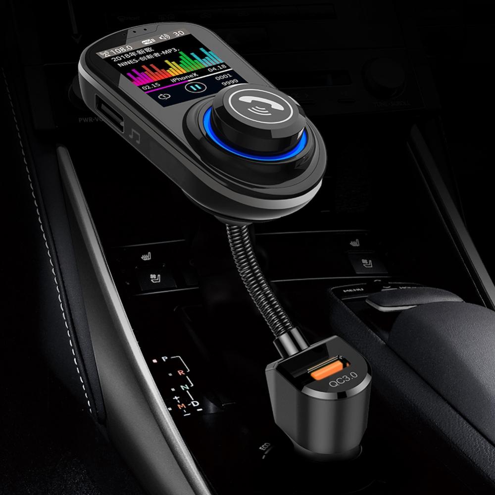 50% Hot Sell G45 Multicolor LED Display Built-in Microphone Music Player USB Charger Car Kit