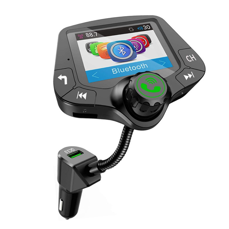 Bluetooth 5.0 Car Kit Handsfree FM Transmitter QC3.0 Quick Charge 2.0 Inch LCD Display AUX Audio Receiver Car MP3 Player