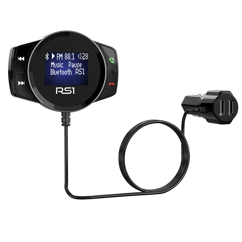 Bluetooth 5.0 Car Kit Handsfree FM Transmitter Car MP3 Player A2DP Wireless FM Modulator Support TF Card U Disk Playback