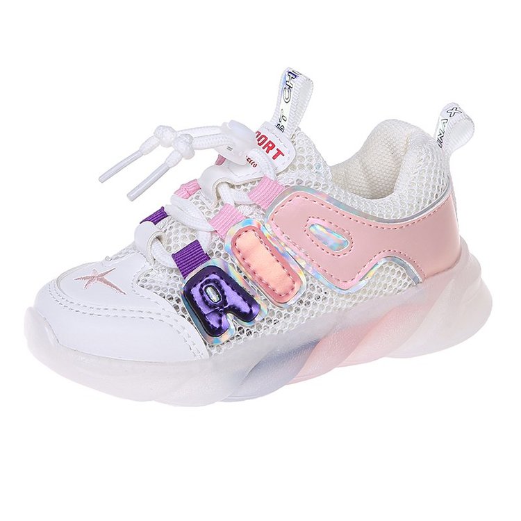 Luminous Shoes Ultra Light Single Mesh Lightweight Breathable Sneakers Children's Shoes