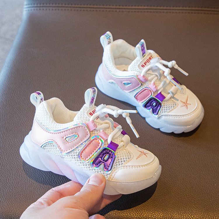 Luminous Shoes Ultra Light Single Mesh Lightweight Breathable Sneakers Children's Shoes