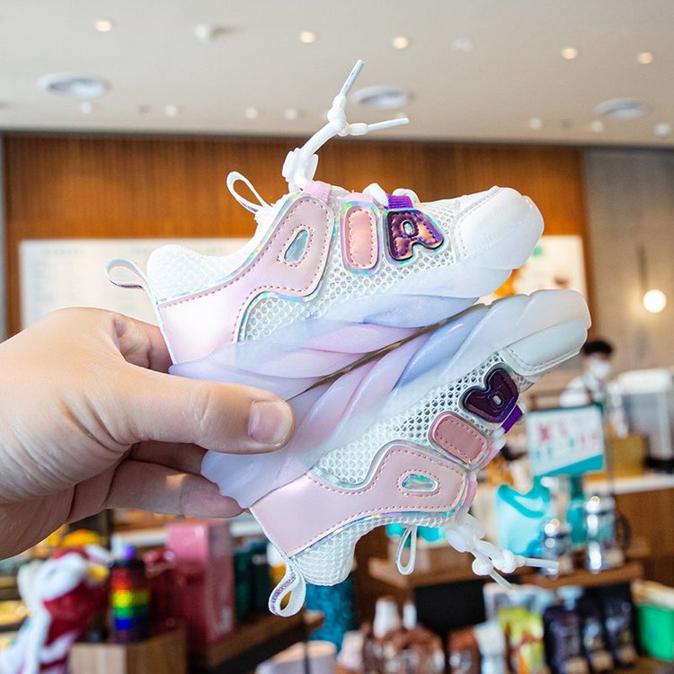Luminous Shoes Ultra Light Single Mesh Lightweight Breathable Sneakers Children's Shoes