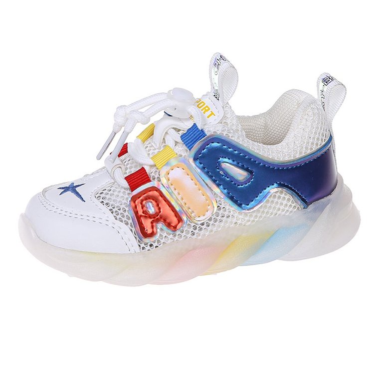 Luminous Shoes Ultra Light Single Mesh Lightweight Breathable Sneakers Children's Shoes