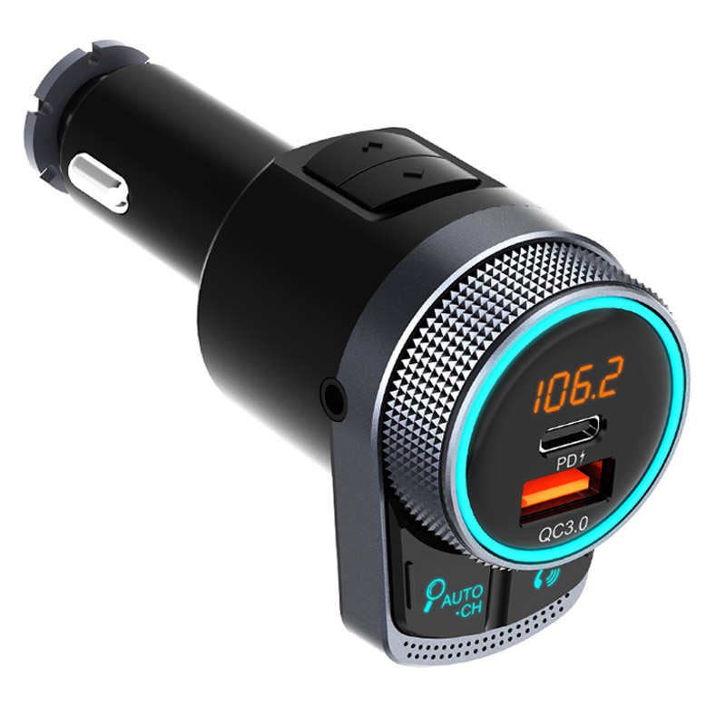 FM Transmitter Auto Scan FM USB QC3.0 PD Type C Fast Charging Car Charger Bluetooth 5.0 Handsfree Car FM Modulator