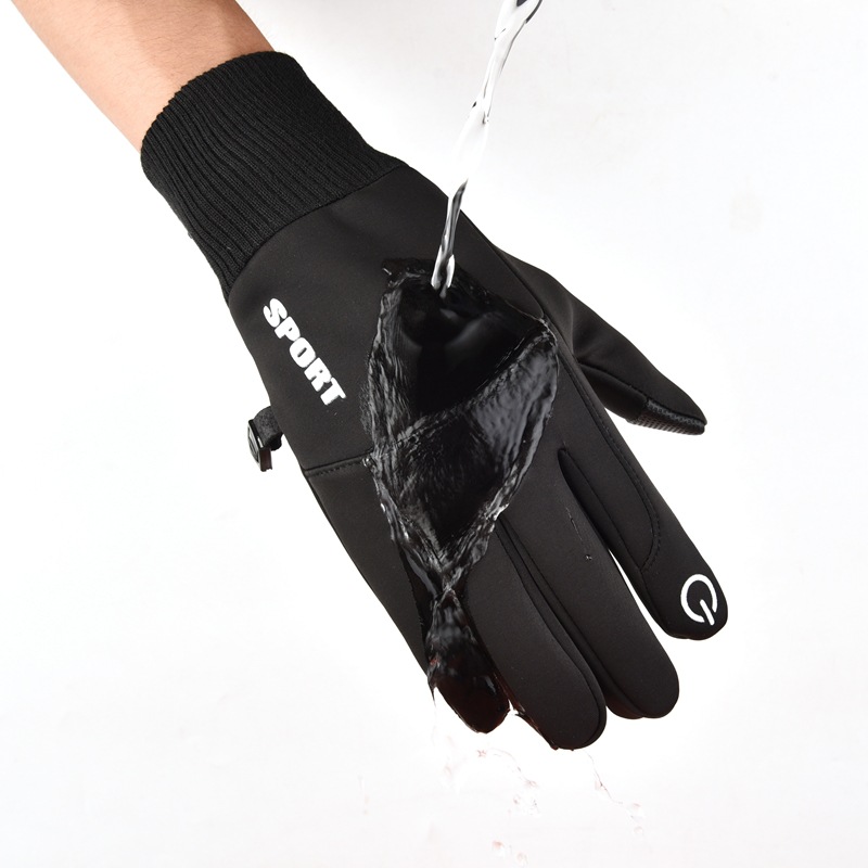 Waterproof Riding Gloves Men Women Full Finger Gloves Autumn Winter Outdoor Touch Screen Motorcycle Warm Plush Ski Sports Gloves