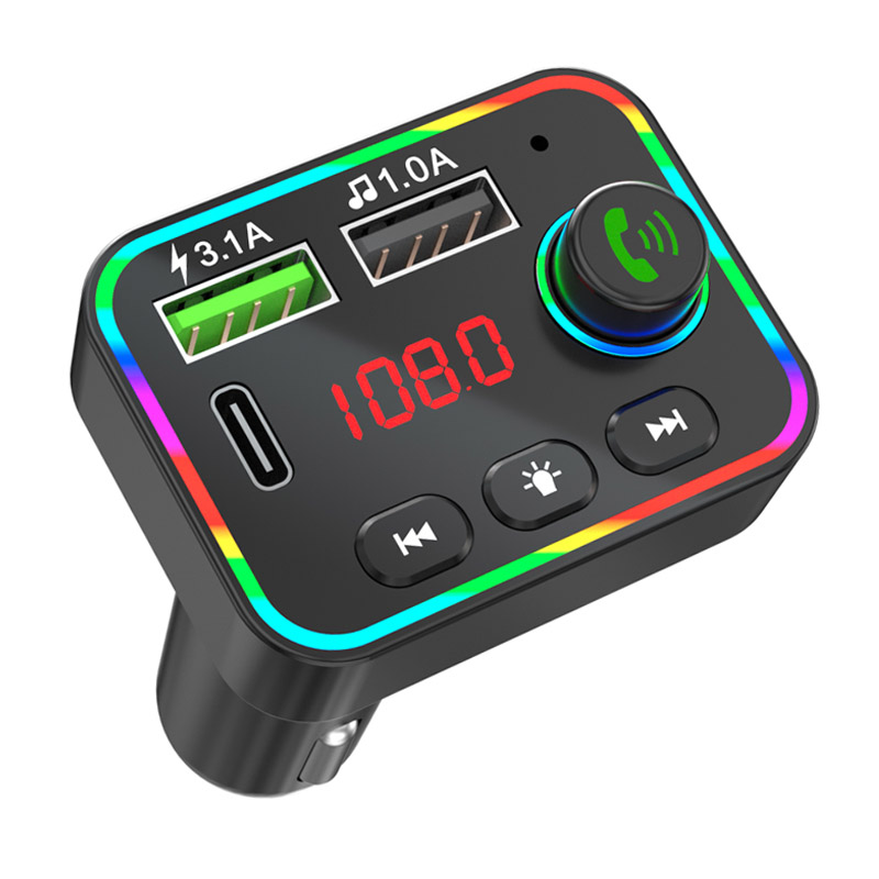 Bluetooth 5.0 Car FM Transmitter MP3 Player Wireless Handsfree Car Kit Receiver Adapter with PD USB Phone Charger
