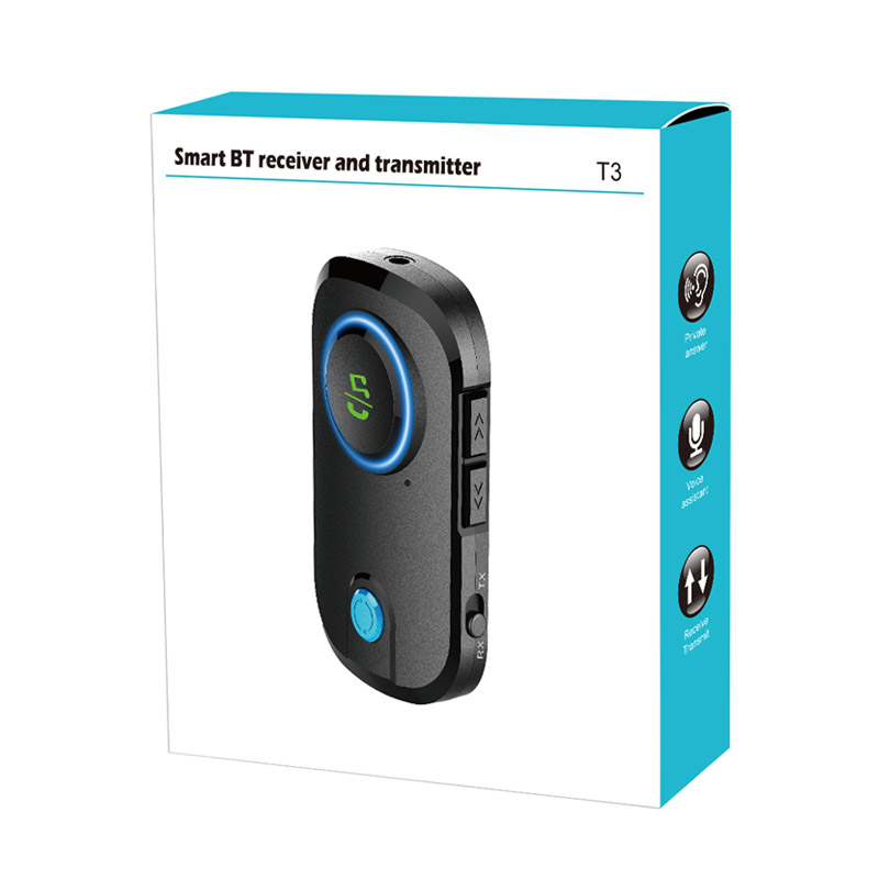 Bluetooth 5.0 Audio Receiver Transmitter 2 IN 1 Mini 3.5mm Jack AUX Wireless Adapter Bluetooth Car Kit for Car TV PC