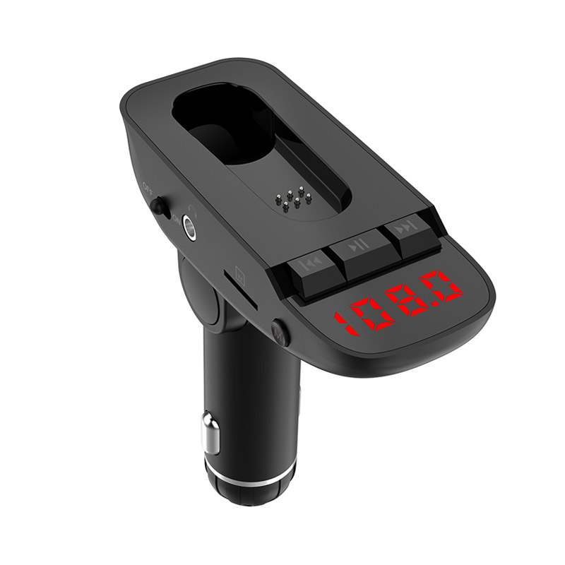 Car Kit Headset FM transmitter Bluetooth Handsfree AUX Audio Music MP3 Player USB Charger Support TF Card / U Disk Play