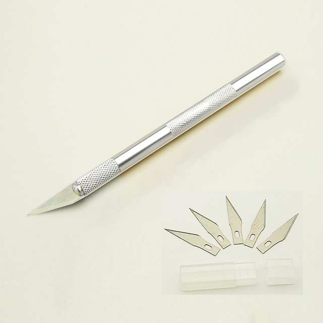 Metal Scalpel Knife Blades Non-slip Cutter Engraving Craft Knives Blades Hand Tools