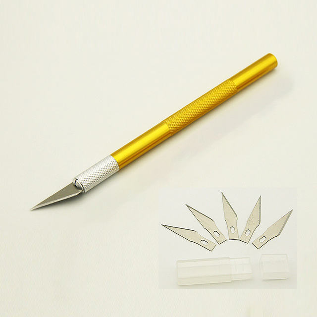 Metal Scalpel Knife Blades Non-slip Cutter Engraving Craft Knives Blades Hand Tools