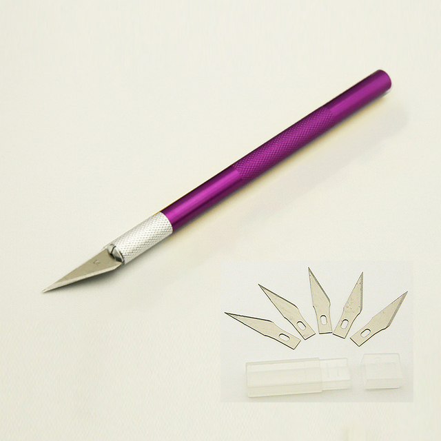 Metal Scalpel Knife Blades Non-slip Cutter Engraving Craft Knives Blades Hand Tools
