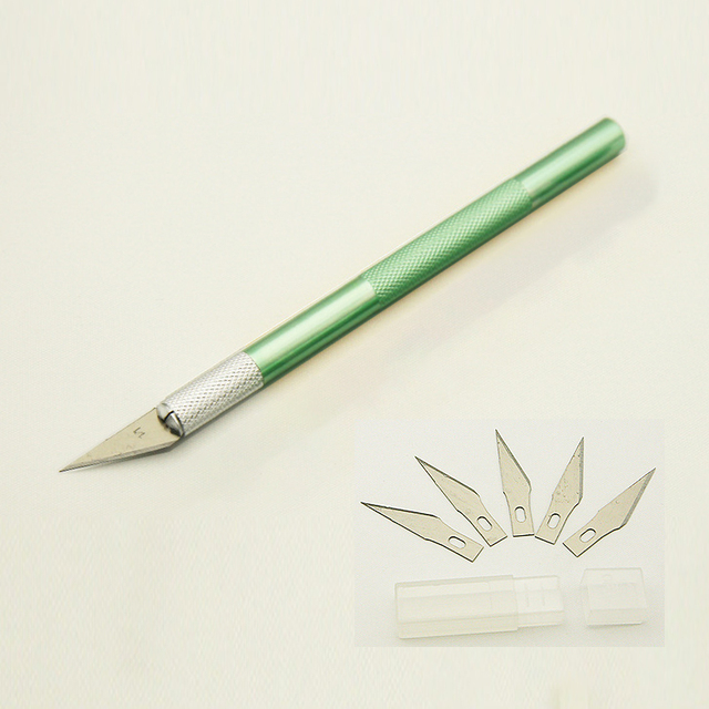 Metal Scalpel Knife Blades Non-slip Cutter Engraving Craft Knives Blades Hand Tools