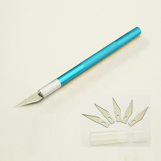 Metal Scalpel Knife Blades Non-slip Cutter Engraving Craft Knives Blades Hand Tools