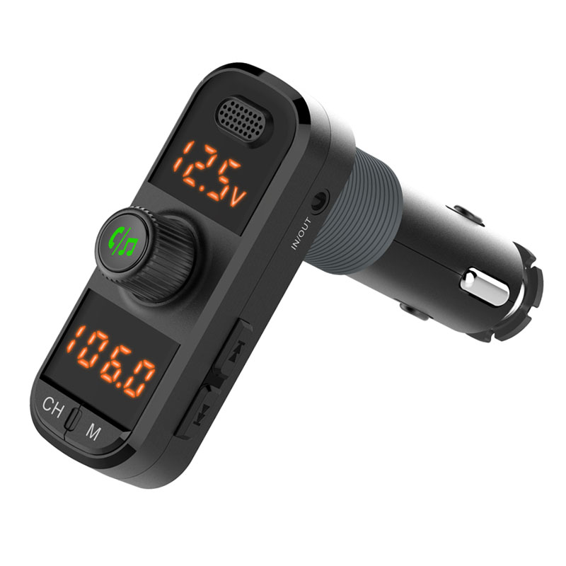 Bluetooth 5.0 Car Kit Handsfree Wireless FM Transmitter AUX Audio Receiver Car MP3 Player with PD18W QC3.0 Quick Charge