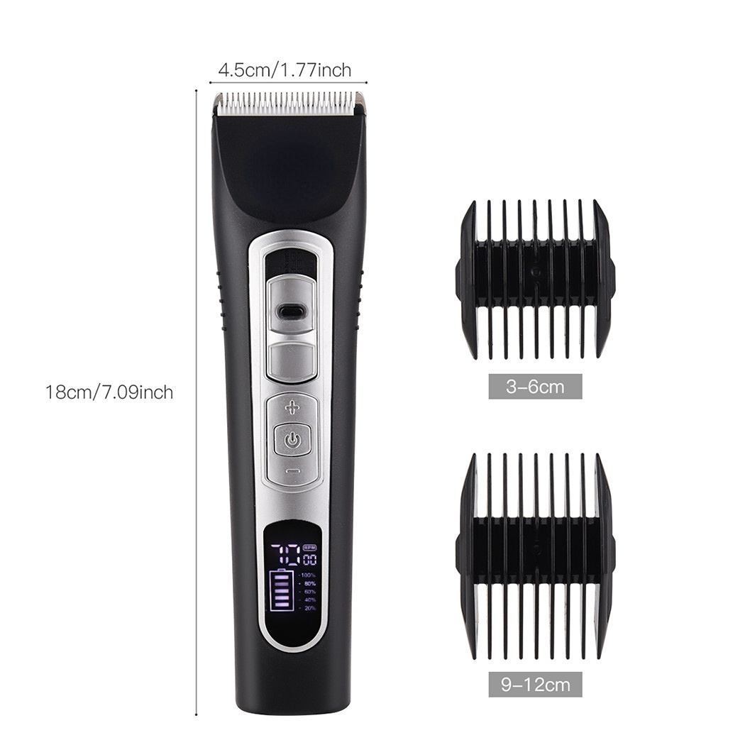 Electric Hair Clipper Professional Men Beard Trimmer Cordless Barber Haircut Rechargeable Hair Cutting Machine Limit Comb
