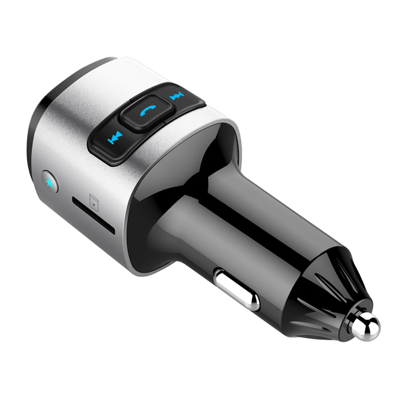 Bluetooth Car kit Handsfree FM Transmitter Music Play Car MP3 Player QC3.0 3.1A USB Car Charger With Colorful LED Light