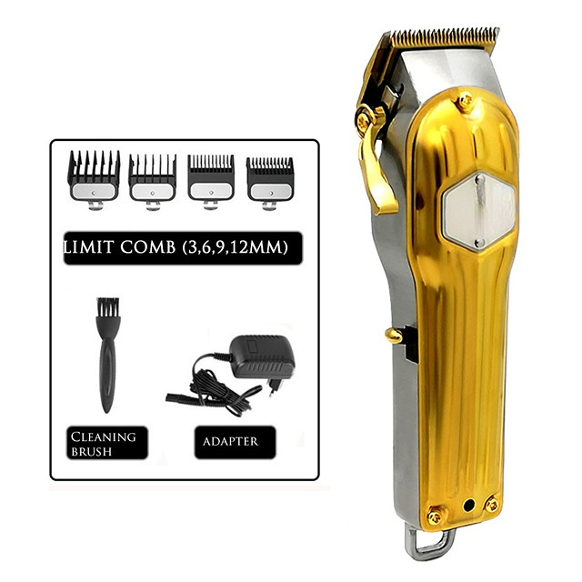 Cordless All Metal Professional Electric Man Hair Cutter Powerful Hair Trimmer Beard Mustache Modelling Hair Clipper
