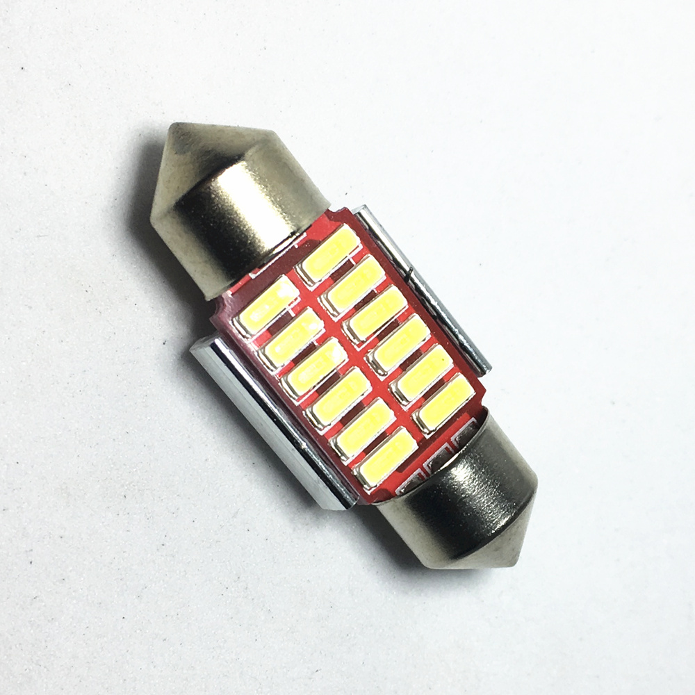 10PCS Festoon 31mm 36mm 39mm 42mm LED Bulb C5W  Super Bright 4014 SMD Canbus Car Styling Light Auto Interior Doom Lamp 12V