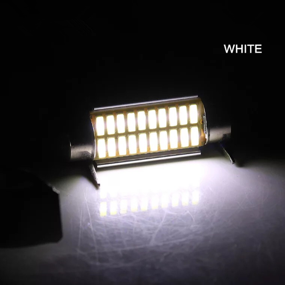 10PCS Festoon 31mm 36mm 39mm 42mm LED Bulb C5W  Super Bright 4014 SMD Canbus Car Styling Light Auto Interior Doom Lamp 12V