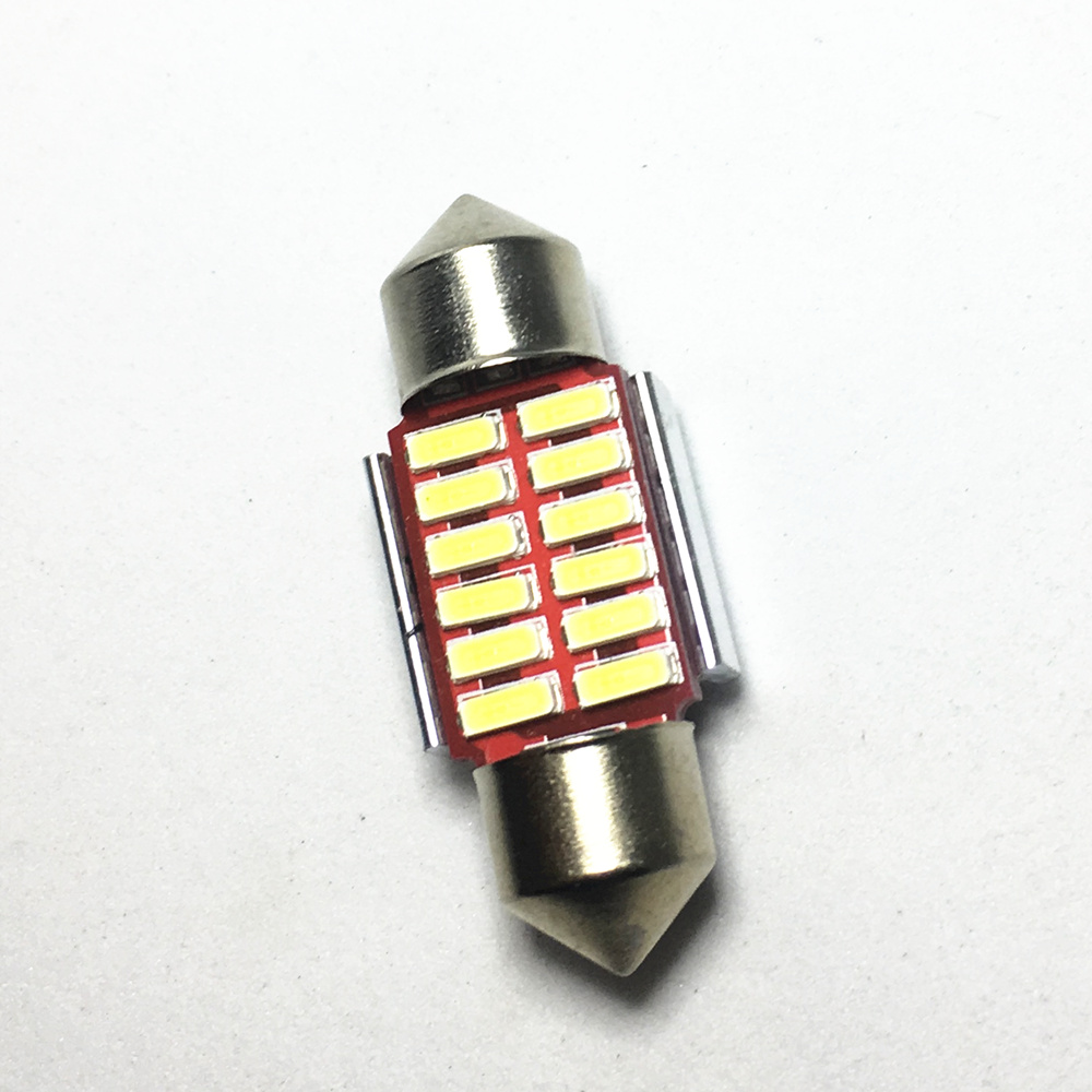10PCS Festoon 31mm 36mm 39mm 42mm LED Bulb C5W  Super Bright 4014 SMD Canbus Car Styling Light Auto Interior Doom Lamp 12V