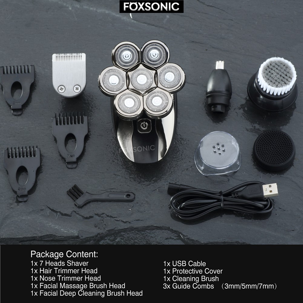 New Men's Shaver Trimmer For Men Electric Shaver 7D Independently Razor Wet And Dry Hair Cutting Machine With Clipper