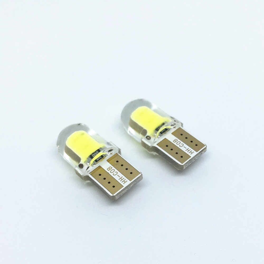 10Pcs  T10 Led Cold White 194 W5W LED Plate Light 168 COB Silica Car Super Bright Turn Side License  Lamp Bulb DC Auto 12V