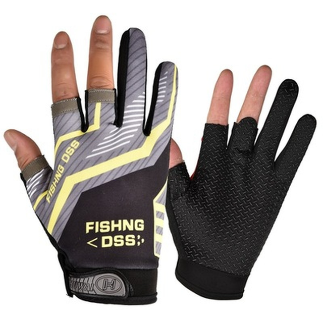 3 Finger Men Cycling Gloves Pattern Universal Fishing Gloves Breathable Outdoor Angling Sunscreen Anti-Slip Gloves Sports Gloves