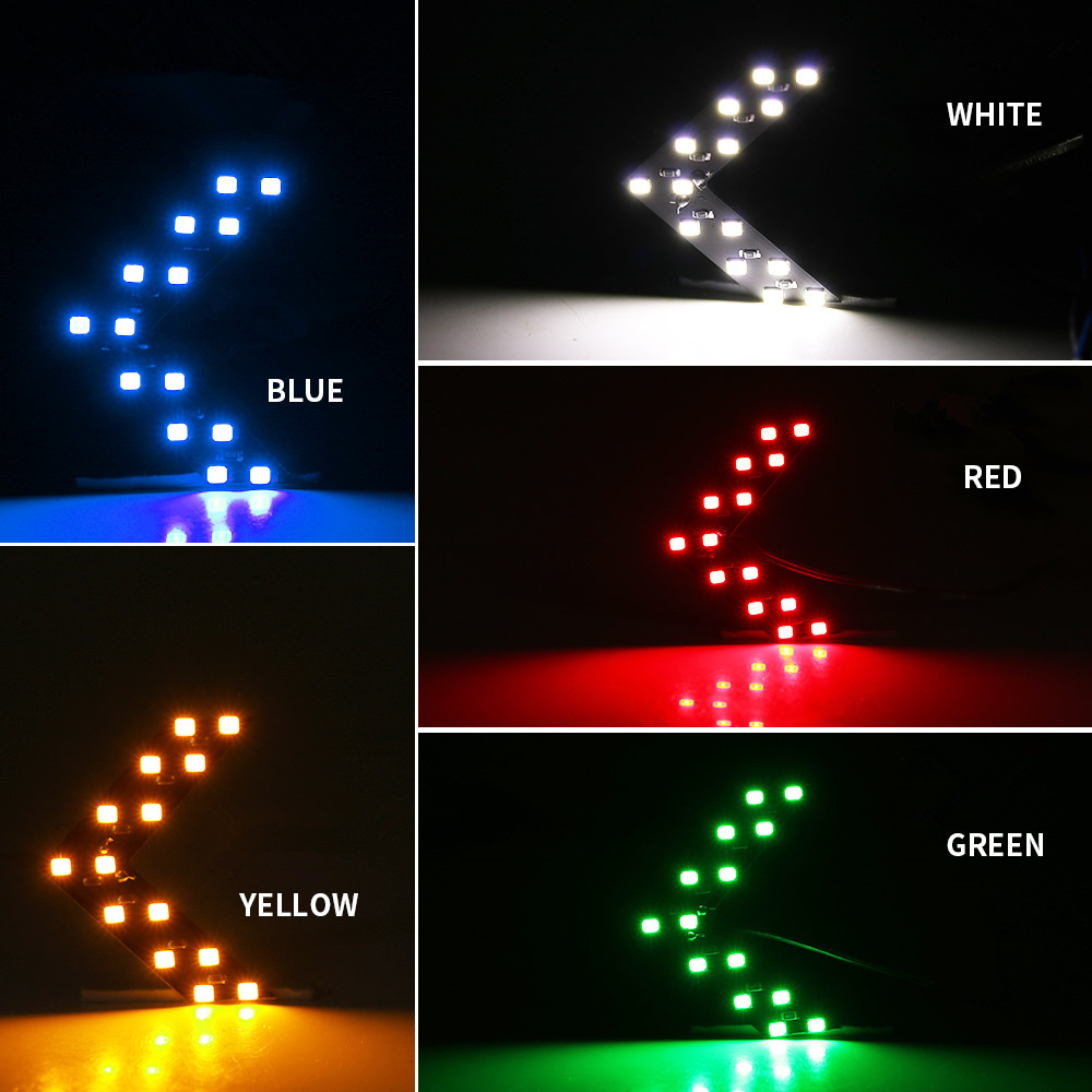 2 Pcs Arrow Light 14 SMD LED Car LED Rearview Mirror Light Arrow Panel For Car Rear View Mirror Indicator Turn Signal Light