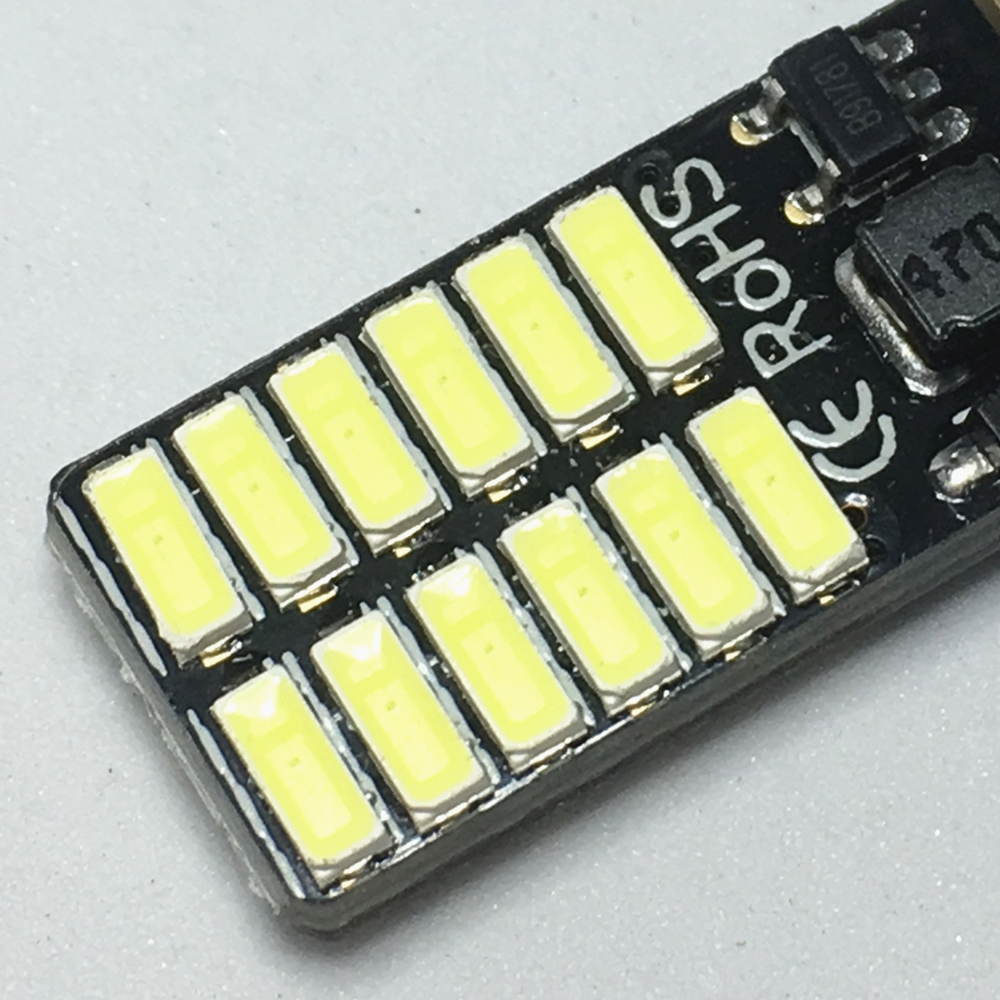 10PCS T10 LED 4014 SMD 24 leds Light Non polarity Canbus with bulbs W5W  194 168 LED white blue ice blue red yellow lamp DC 12V