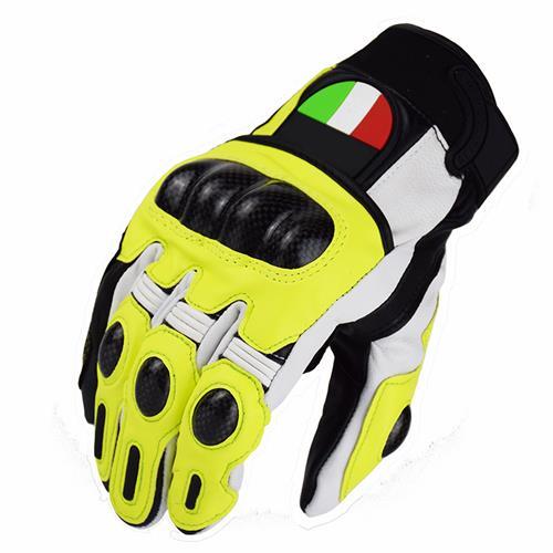 Motorcycle Carbon Fiber Protect Genuine Leather Gloves Racing Riding Touring Men's Gloves