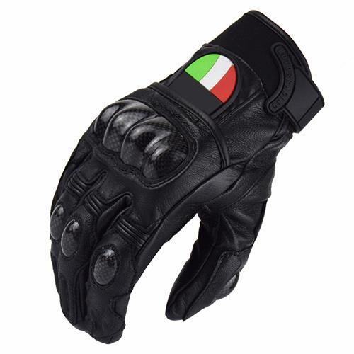 Motorcycle Carbon Fiber Protect Genuine Leather Gloves Racing Riding Touring Men's Gloves
