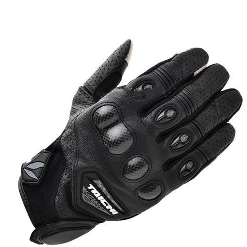 Full Finger Gloves Outdoors Riding Scooter Street Motorcycle Bike Black Leather Glove