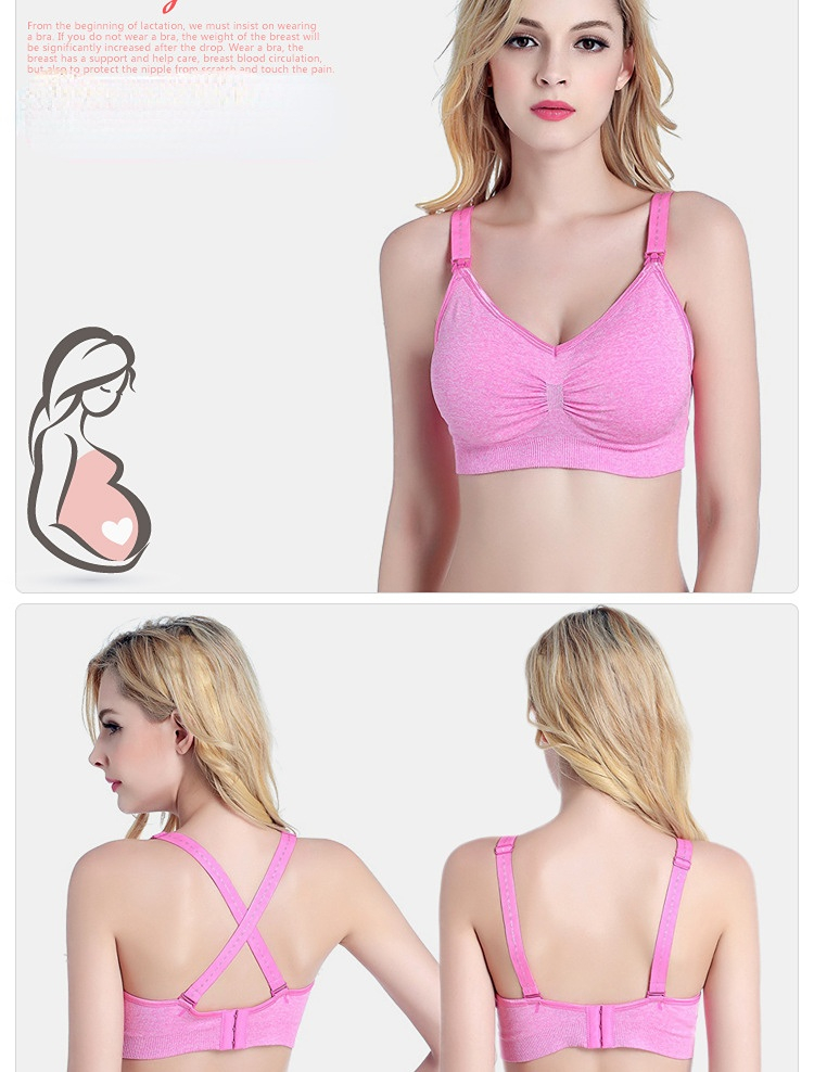 Maternity Nursing Bra Breastfeeding Bras Pregnant Women Feeding Bra Wire Free Bra Plus Size