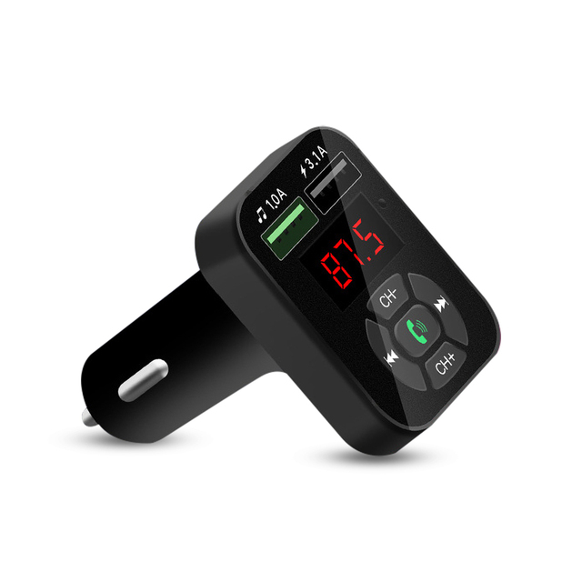 Hot 4.1A Quick Car Charger Handsfree FM Transmitter Aux Modulator Bluetooth Car Kit Car Audio MP3 Player Adapter USB TF Card