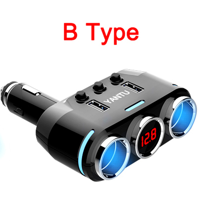 12V-24V Car Cigarette Lighter Socket Splitter Plug LED USB Charger Adapter 3.1A 100W Detection For Phone MP3 DVR Accessories