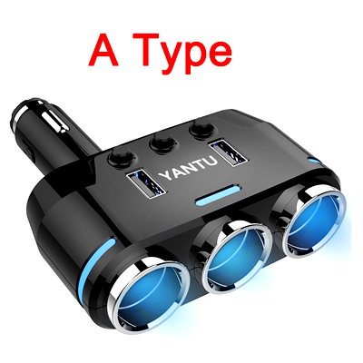 12V-24V Car Cigarette Lighter Socket Splitter Plug LED USB Charger Adapter 3.1A 100W Detection For Phone MP3 DVR Accessories