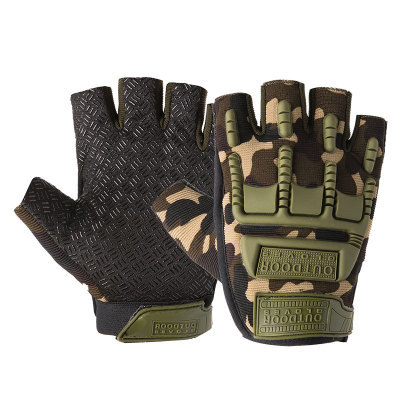 Fingerless Tactical Gloves Camouflage Military Men's Gym Gloves For Fitness Male Antiskid Motocycle Men Women Half Finger Gloves