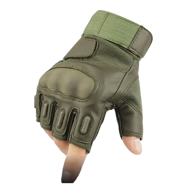 Outdoor Leather Tactical Gloves Airsoft Sport Mittens Half Finger Type Military Men Women Combat Gloves Shooting Hunting Gloves