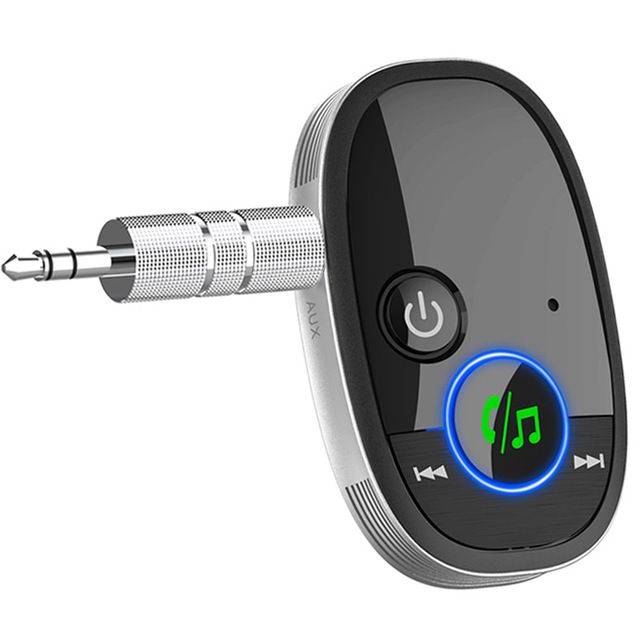 Car Bluetooth-compatible 5.0 Receiver Voice Assistance 3.5mm AUX Adapter Stereo Music Player Wireless Handsfree Car Kit