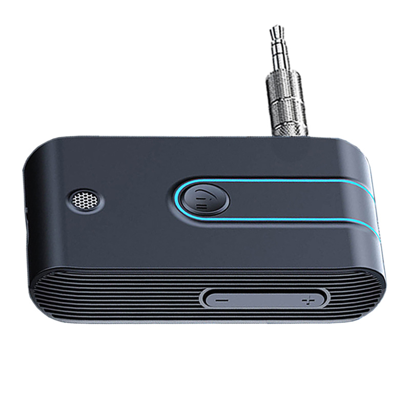 Wireless Receiver Aux Car Adapter Rechargeable with Microphone Bluetooth-compatible Handsfree Calling Car Kit