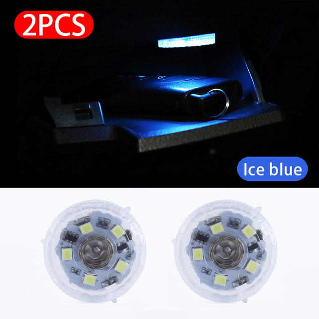 LED Car Touch Lights Interior Ambient Light With Atmosphere Lighting Round Switch Touch Control Armrest Box Trunk Lamp