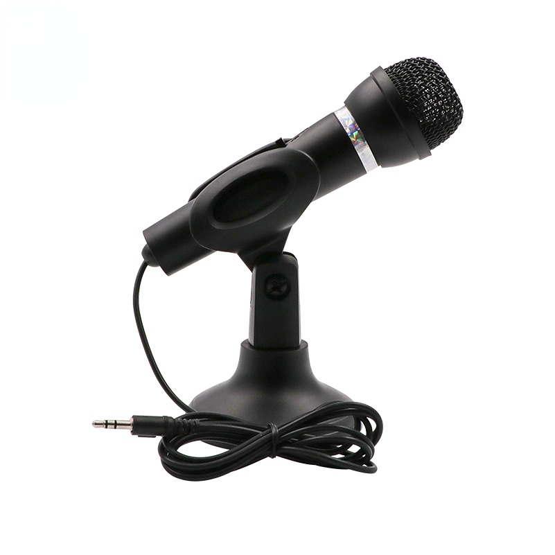 Condenser Microphone 3.5mm Plug Home Stereo MIC Desktop Stand for PC YouTube Video Skype Chatting Gaming Podcast Recording